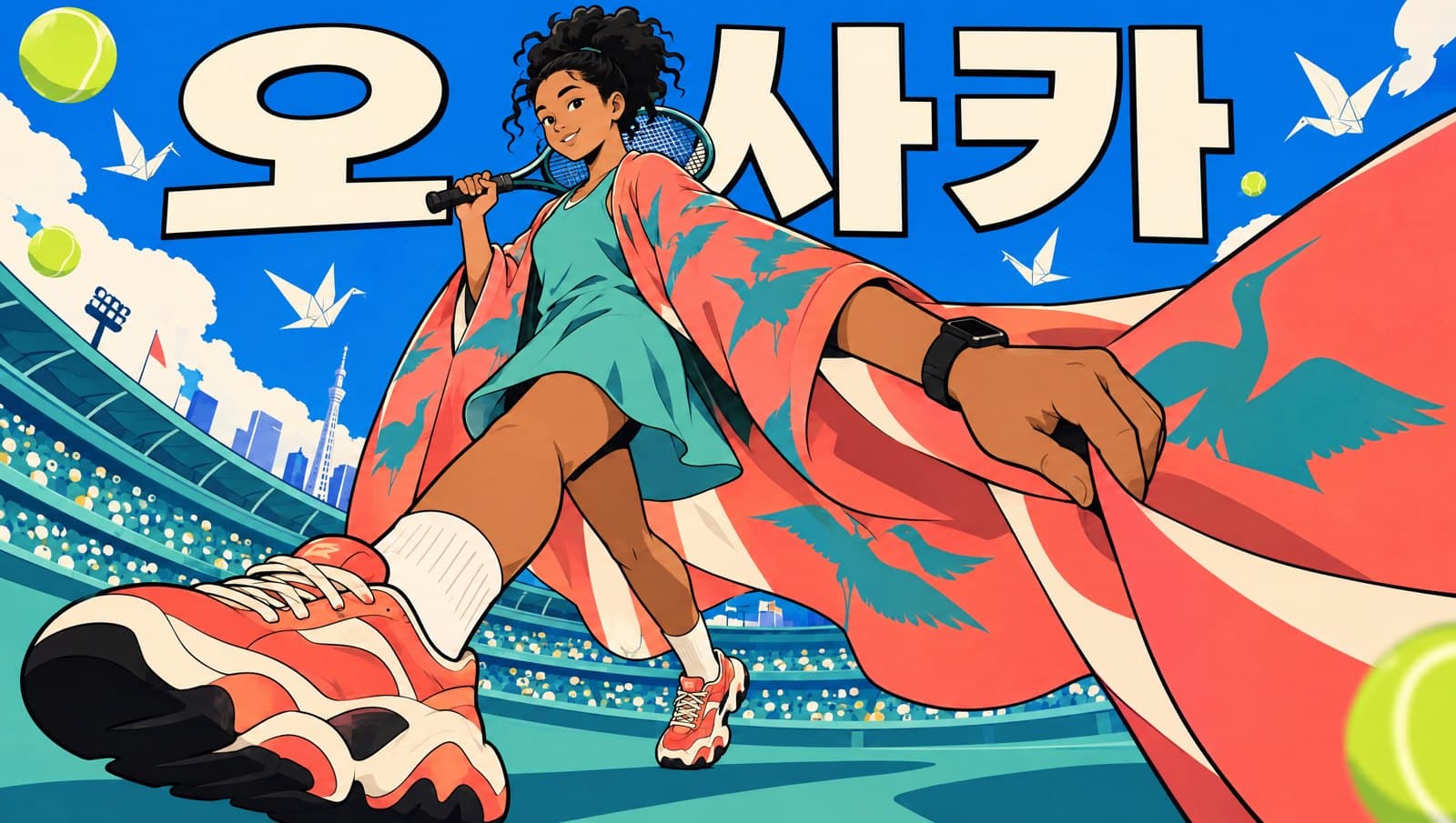 오사카 나오미 도쿄 팬퍼시픽오픈 1회전 파올리니에 6-3 7-6 승리, 4년 만의 홈 대회서 세트포인트 3개 막아